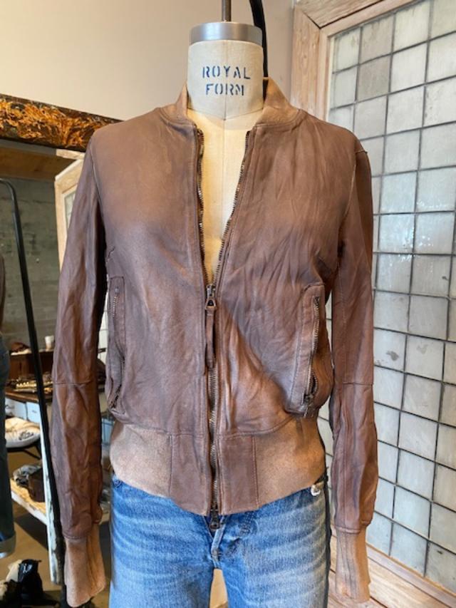 Marco Delli Leather Milano Bomber Jacket