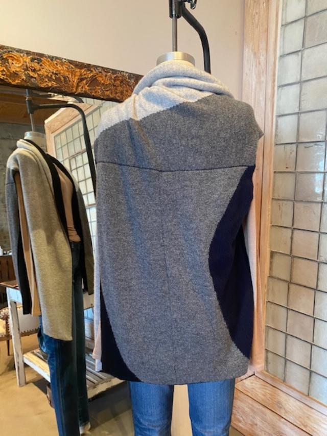 Paychi Guh Reversible Cashmere Color Block Vest
