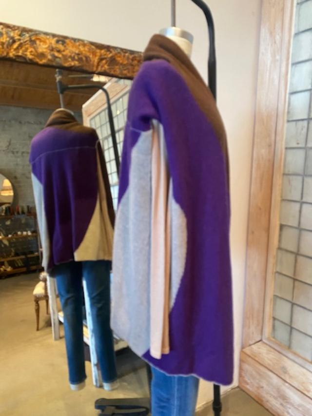 Paychi Guh Reversible Cashmere Color Block Vest