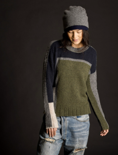 Paychi Guh Dreamy Colorblock Cashmere Sweater