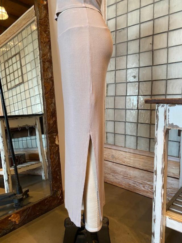 Copy of Enza Costa Ribbed Side Slit Skirt