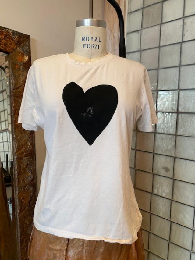 Hazel Brown Organic Cotton Heavy Heart Tee