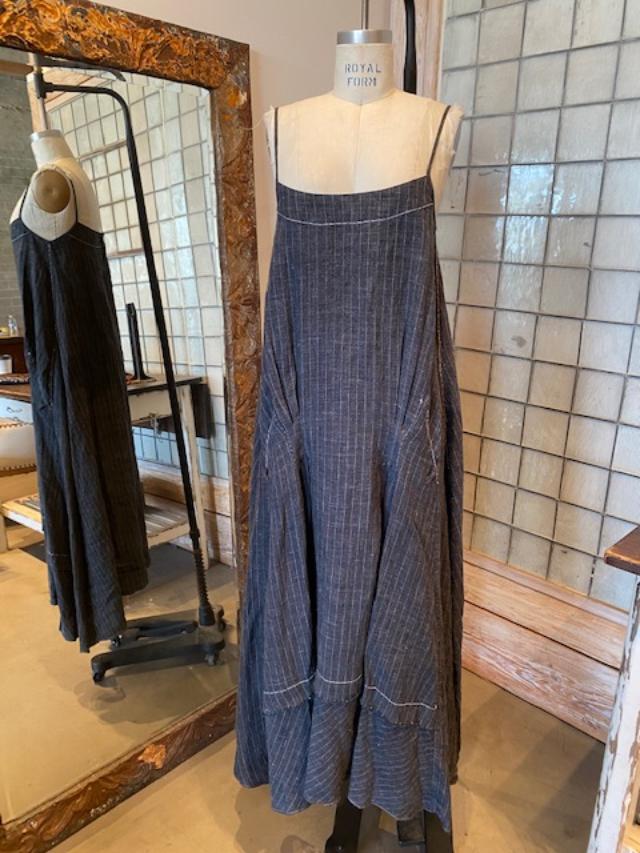 Umit Unal Pinstripe Linen Dress