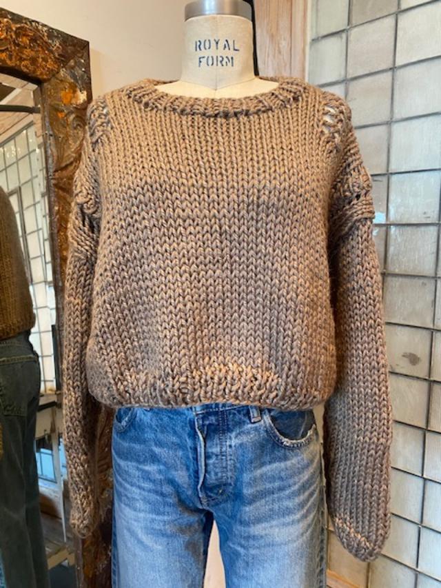 Umit Unal Cropped Heavy Knit Sweater