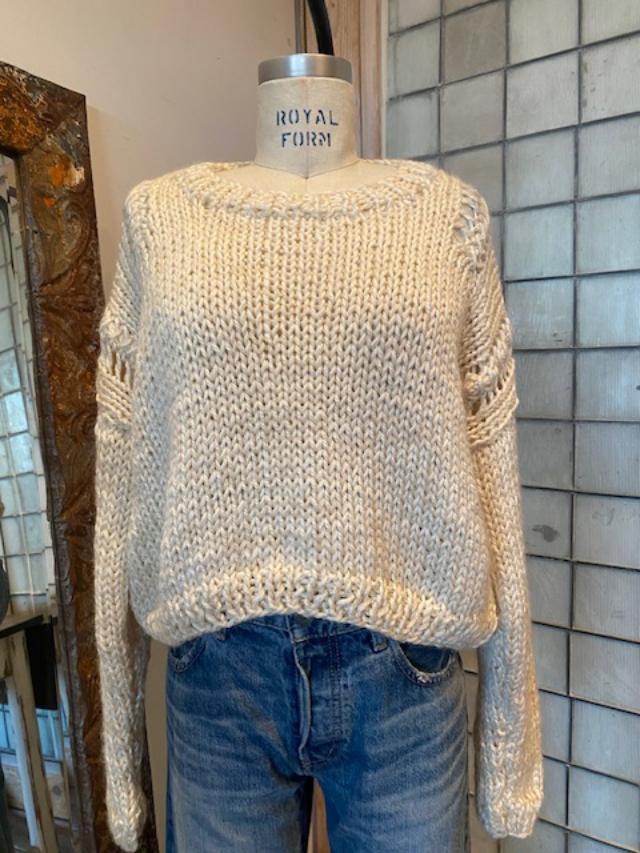 Umit Unal Cropped Heavy Knit Sweater