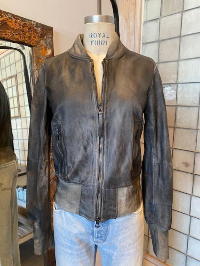 Marco Delli Leather Bomber Jacket